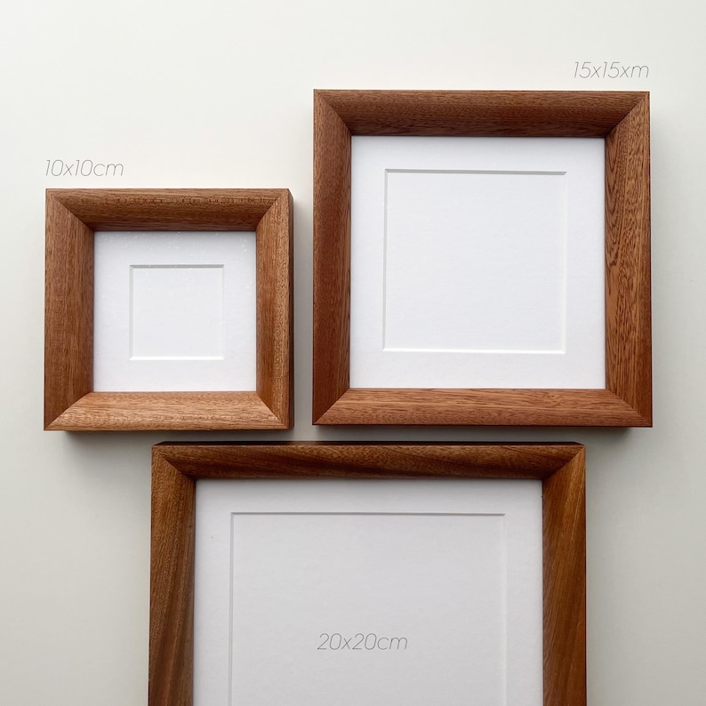 Marco de fotos elegante, madera maciza de caoba, diseño clásico imagen 5