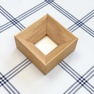 Solid Oak Wood Picture Frame / Angled Wooden Frame / Small Handmade Frame / Mini Wooden Decor / Gift Idea image 5