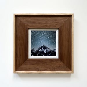 Walnut and Ash Wood Picture Frame, Handmade Two Tone Solid Wood Frame, Minimalist Gallery Style Photo Display, Custom Size Home Decor