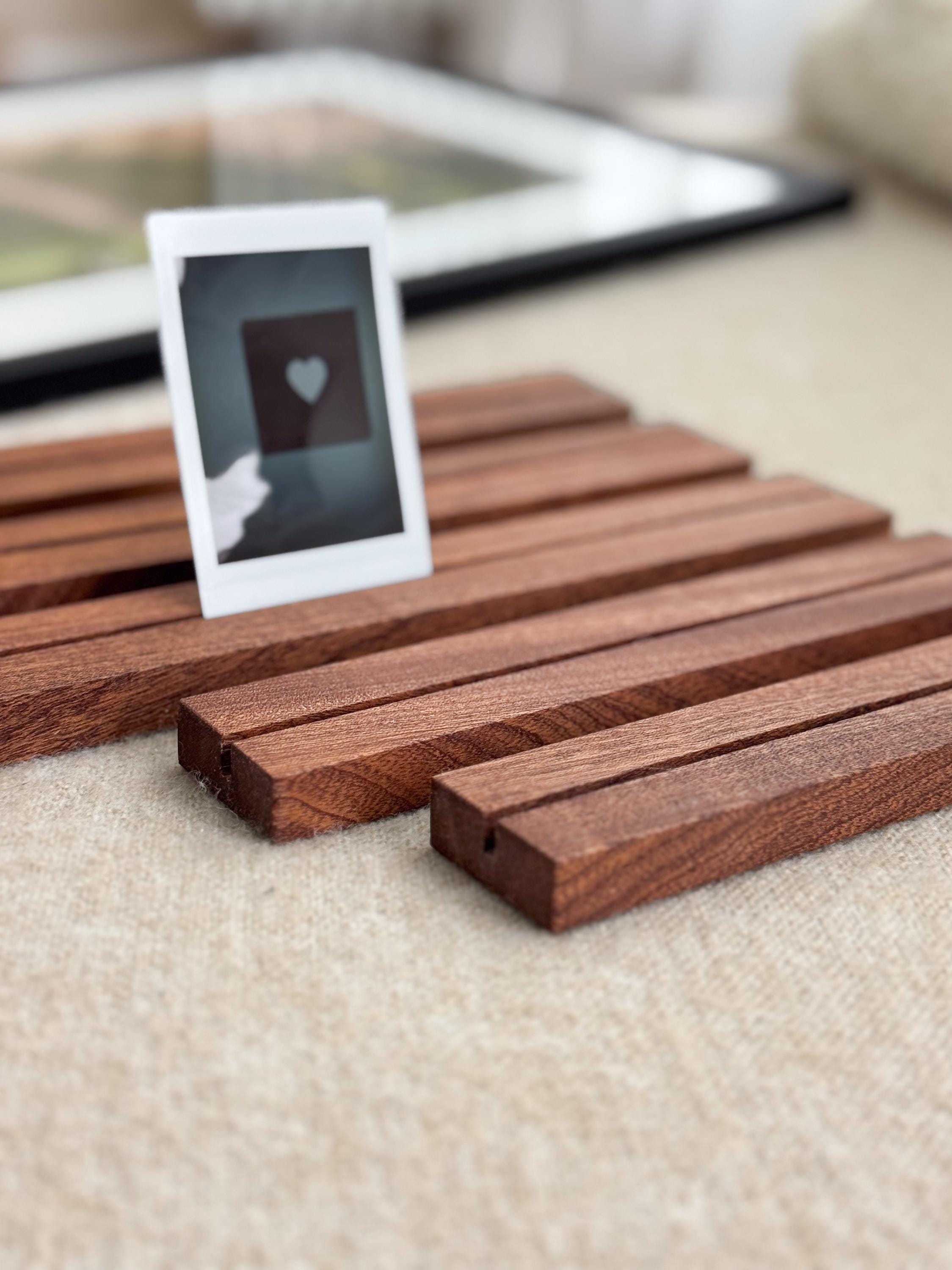 Mahogany Wooden Photo Stand, Minimalist Handmade Picture Holder