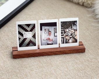 Mahogany Wooden Photo Stand, Minimalist Handmade Picture Holder