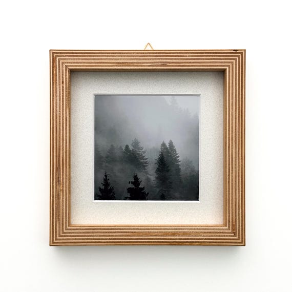 Wood Picture Frame, Plywood Layered Striped Frame, Minimalist Modern Frame, Handmade Shelf or Wall Home Decor, Unique Wood Design