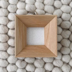 Solid Oak Wood Picture Frame / Angled Wooden Frame / Small Handmade Frame / Mini Wooden Decor / Gift Idea