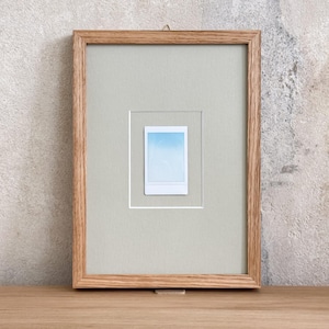 Eikenhouten lijst met een op maat gemaakt passe-partoutbord — minimalistisch | eenvoudig |warm | selectie prachtige kleuren | Aangepaste matopening, massief hout