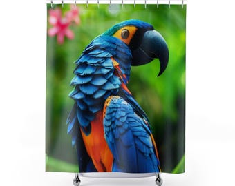 ShowerArt - oiseau tropical ara bleu
