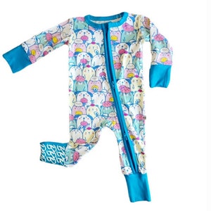 Cute Summery Animal Toddler And Baby Extremely Soft And Breathable Bamboo Pajama Onesie