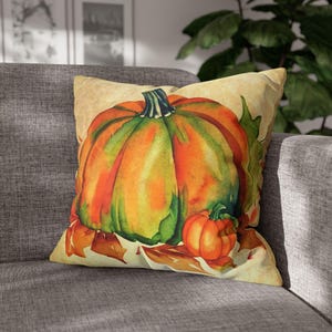 Autumn Harvest Pumpkin Pillow, Cozy Holiday Decor, Fall Home Accent, Thanksgiving Gift, Seasonal Cushion, Rustic Farmhouse Throw