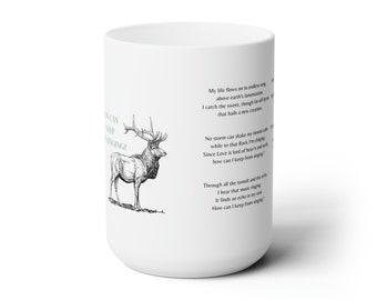 Comment puis-je ne pas chanter l'hymne ; Mug chrétien, cadeau chrétien ; Mug lyrique ; paroles complètes ; Tasse de 15 onces