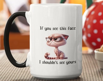 15oz Color Changing Mug for Cat and Hot Drink Lovers