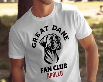 Great Dane Personalized T-Shirt, Custom Pet Name shirt, Gift for Dog Lover, Dog Lover gift, Customized Dog Name Tshirt, Great Dane tee