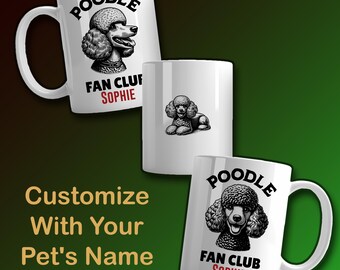 Poodle Custom Mug, Custom Dog Lover Gift, Pet Owner Gift, Personalized Dog Mug, Dog Mom Gift, Dog Dad Gift, Poodle lover