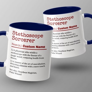Personalized Doctor&#39;s mug, Custom Doctor Gift, Funny doctors mug, Custom Name Coffee Cup, Doctor appreciation gift