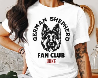German Shepherd Personalized T-Shirt, Custom Pet Name shirt, Gift for Dog Lover, Dog Lover gift, Customized Dog Name Tshirt, Shepherd tee