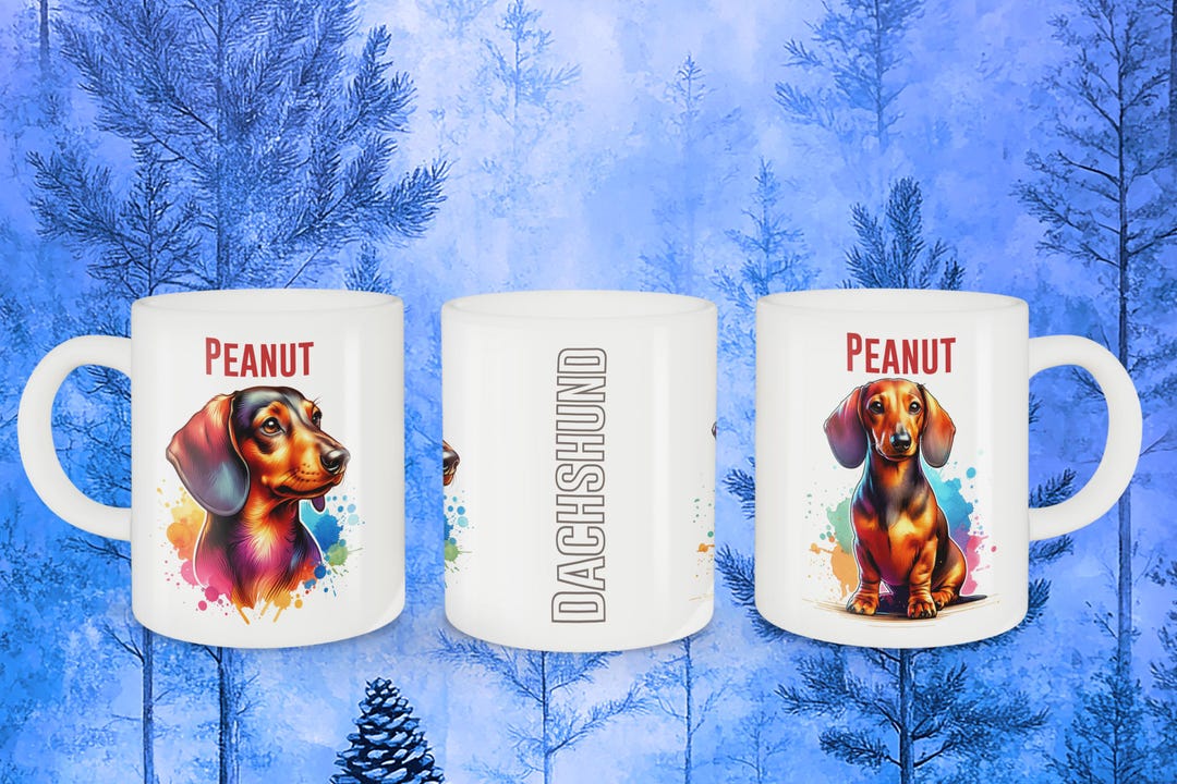 Personalized Dachshund Coffee Mug Custom Dog Portrait With Your Pet's — free download