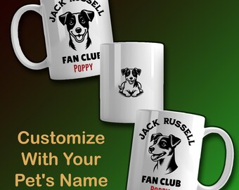 Jack Russell Custom Mug, Custom Dog Lover Gift, Pet Owner Gift, Personalized Dog Mug, Dog Mom Gift, Dog Dad Gift, Jack Russell lover