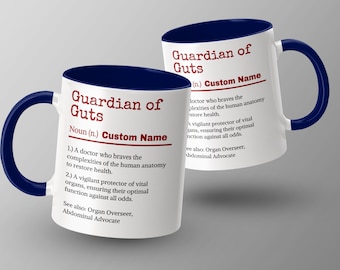 Personalized Doctor Mug, Custom Name Mug, Medical Profession Gift, Doctor Appreciation Gift, Customizable Coffee Mug