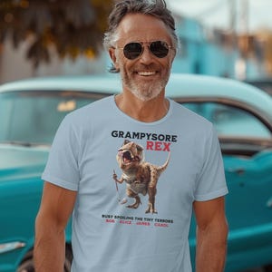 Personalized Granpa T-shirt, Fun Grandpa Dinosaur Tee, Funny Gift for Grandpa, Custom Grandids Names T-Rex, Customized Grandpa shirt