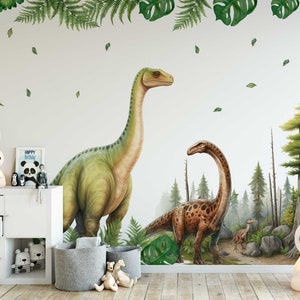 Autocollant Mural Bébé Dinosaure Jurassic Park - Déco Chambre Enfant, Amovible - Neuf