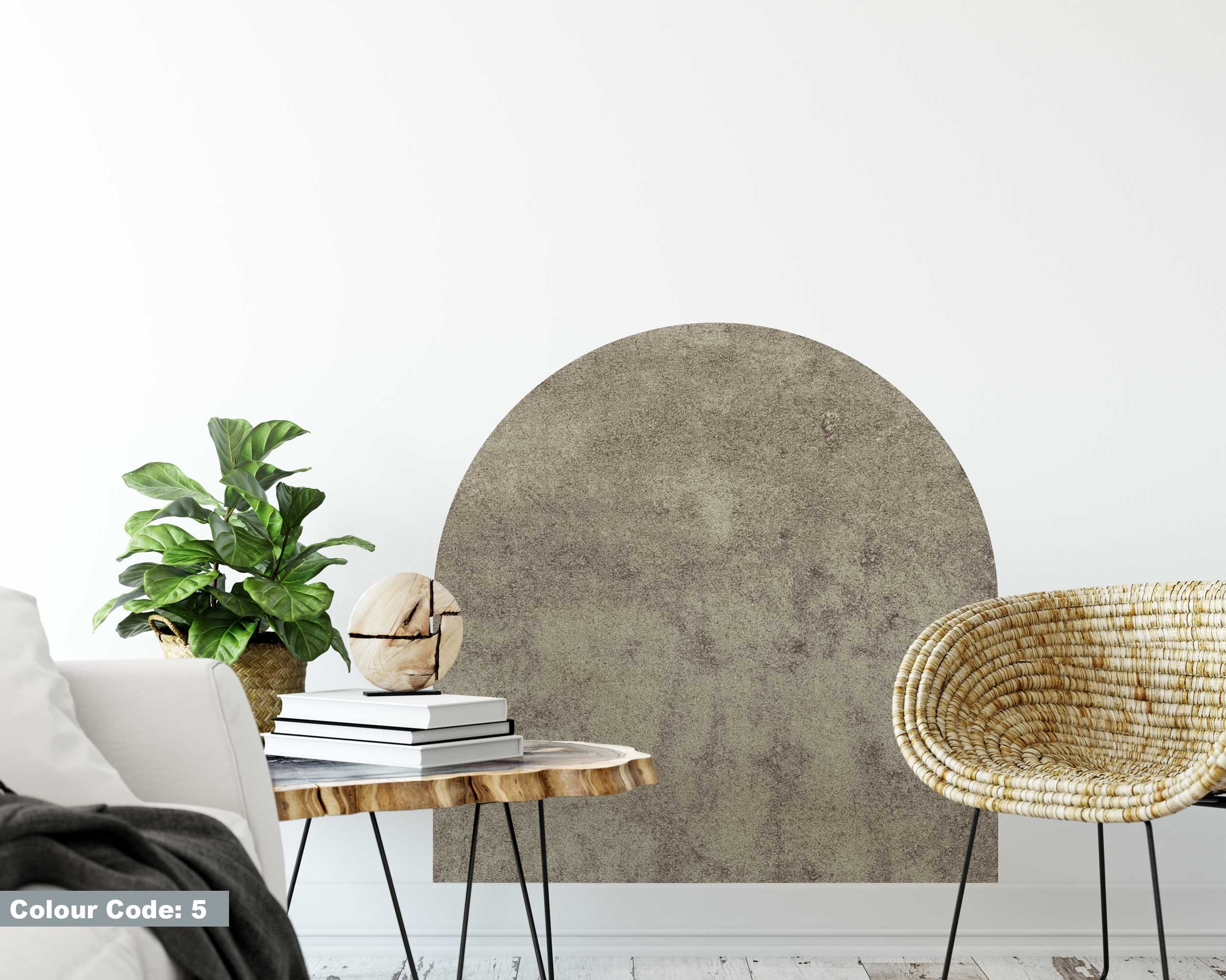 Boho Textured Arch Wall Decor Sticker - Premium Fabric Decal for ...