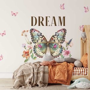 Muursticker vlinder voor kinderkamer - muursticker kinderkamer sticker meisjes slaapkamer - babykamerdecoratie en verjaardagscadeau sticker speelkamer