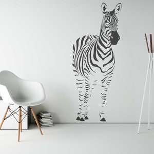 Adorable Zebra Family Wall Decals - Peel and Stick Stickers for Nursery Decor, Safari Themed Room, Kids Room, Animal Wall Art