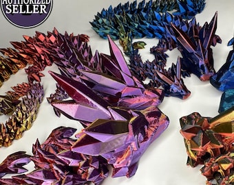 Articulated Crystal Gem Dragon - Crystal Baby Dragon - Dragon Toy - Fidget