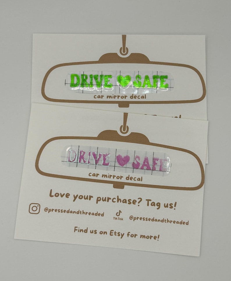 Free Rear View Mirror Decals Rear View Mirror Vinyl Decal - Etsy