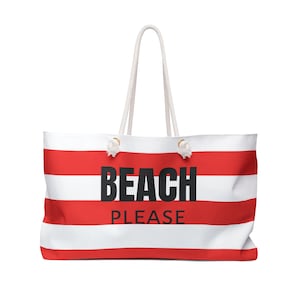 Strand Bitte Weekender Tasche | Sommer Reisetasche, Urlaubstasche, am Pool notwendig, Strandzubehör, Geschenk für Strandliebhaber