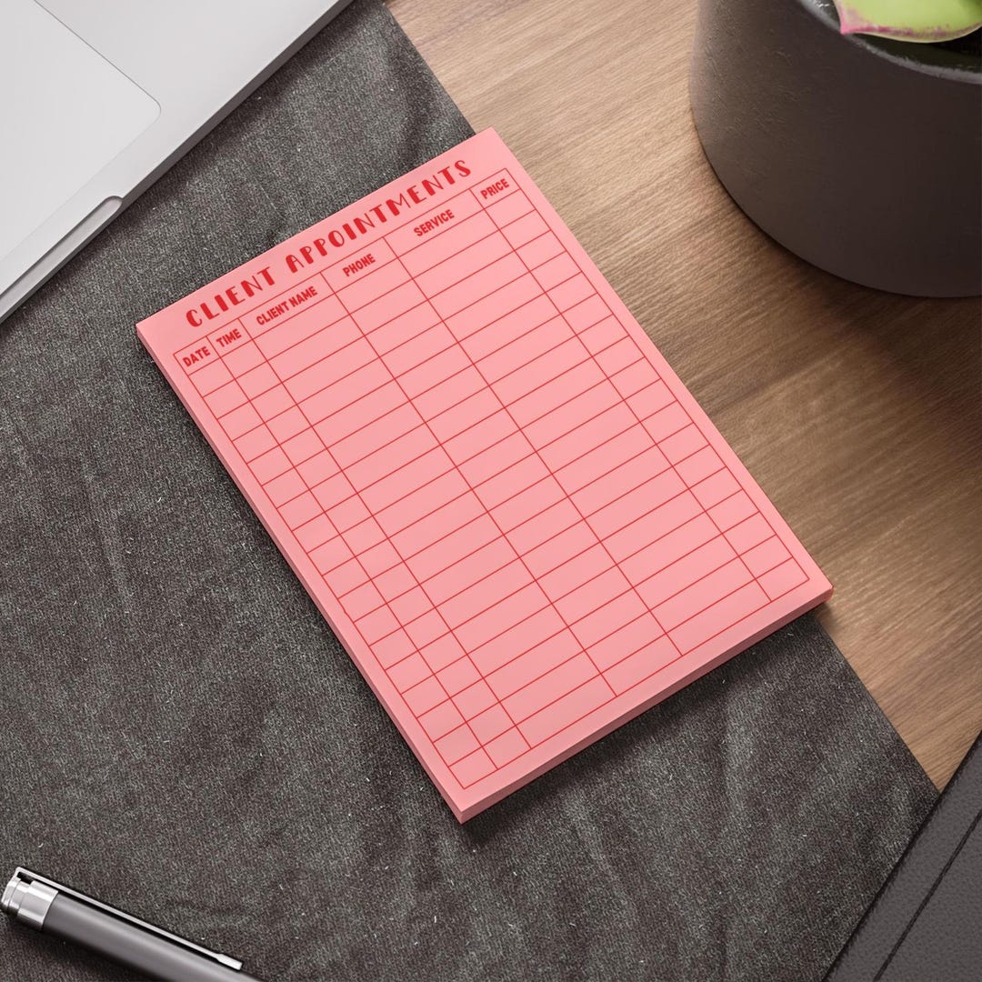 Client Planner Note Pad Sticky Notes Stationery Work Organizer - Etsy