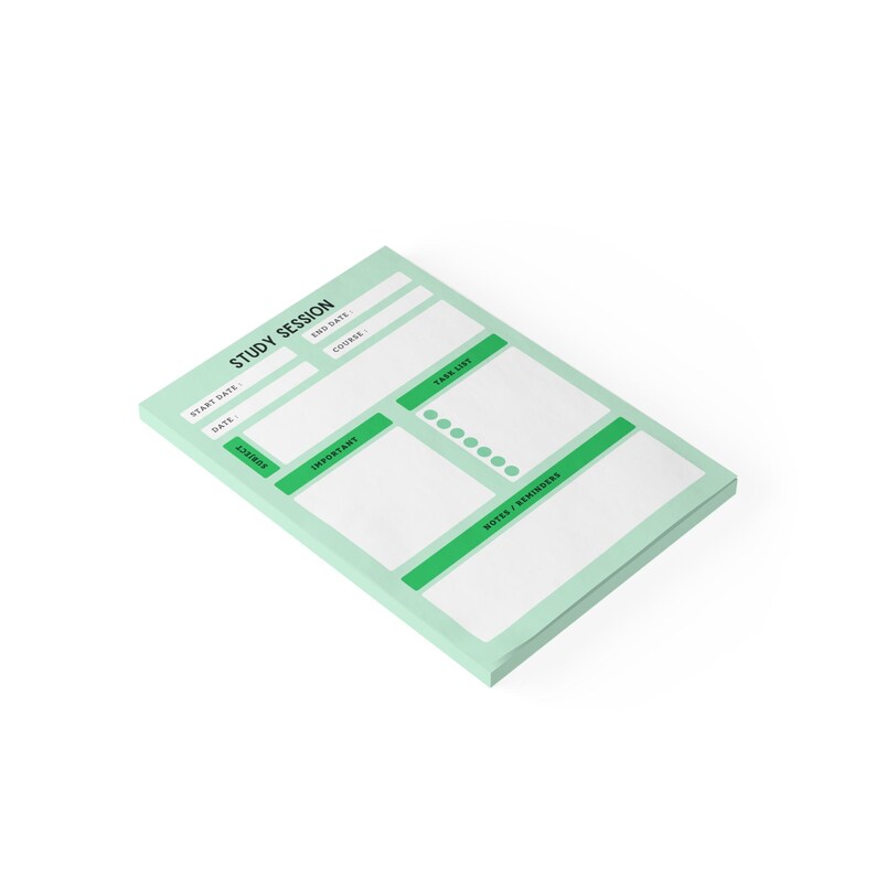 Lern Session Notizblock Aufgabe Tracker Sticky Notes Hausaufgaben Organizer Planer Schulbedarf Bild 3