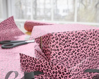 Cheetah Wrapping Paper Roll Festive Party Birthday Gift Wrap