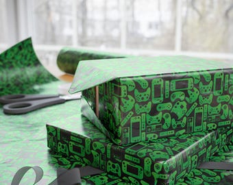Game Controller Wrapping Paper Roll Festive Party Gaming Gift Wrap