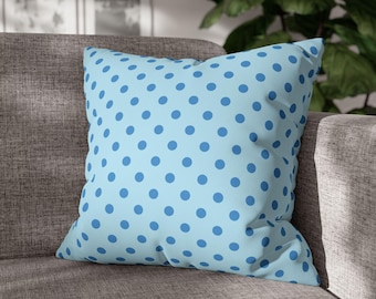 Funda de almohada de gamuza sintética con lunares para una acogedora decoración del hogar
