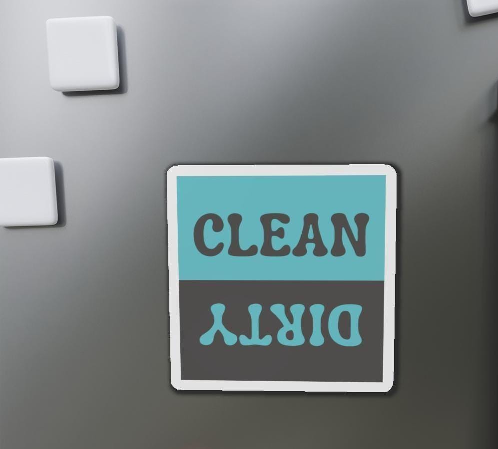 Clean or Dirty Dishwasher Magnet Vibrant Matte Vinyl Reminder Magnet in 3 Sizes Perfect Housewarming Gift