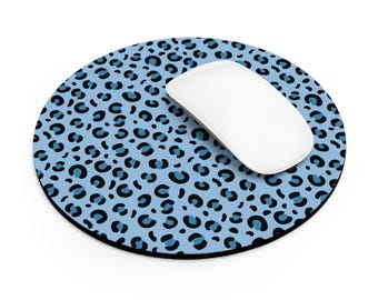 Alfombrilla de ratón con estampado de guepardo, rectangular o redonda, base antideslizante duradera
