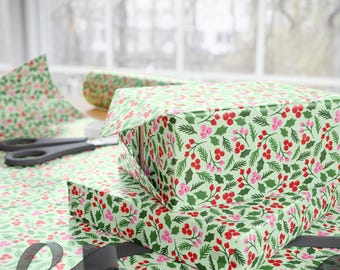Floral Wrapping Paper Roll  Festive Party Gift Wrap