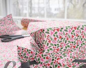 Floral Wrapping Paper Roll  Festive Party Gift Wrap