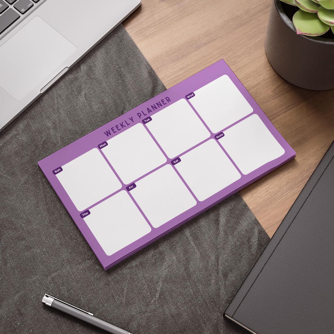 Bright Weekly Planner Notepad Sticky Notes Organizer Planner Stationery ...