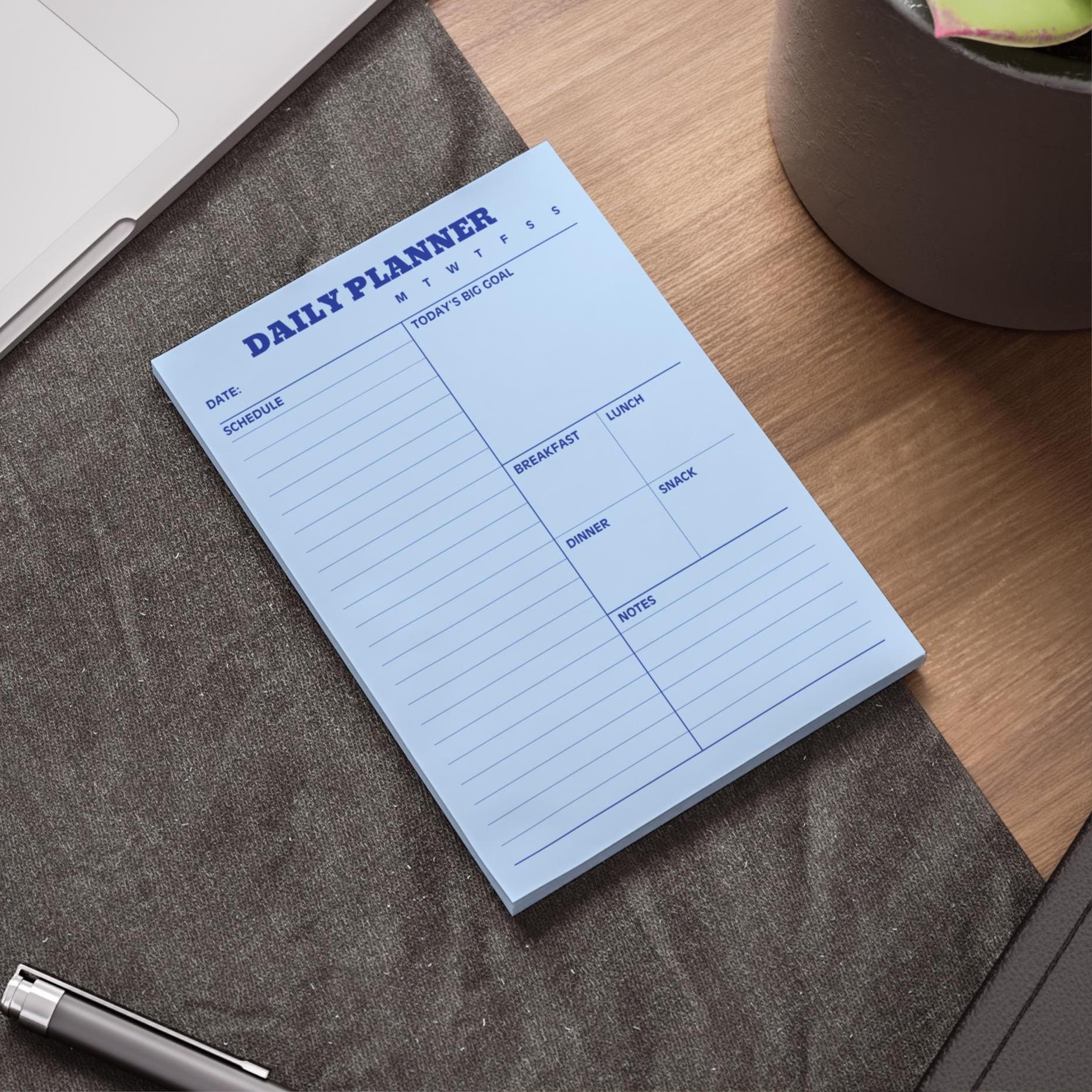 Daily Planner Notepad Sticky Note Pad 50-sheet Organizer - Etsy