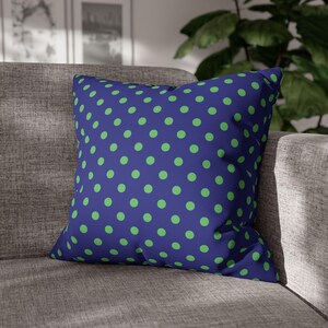 Polka Dot Faux Suede Pillow Cover Cozy Home Decor