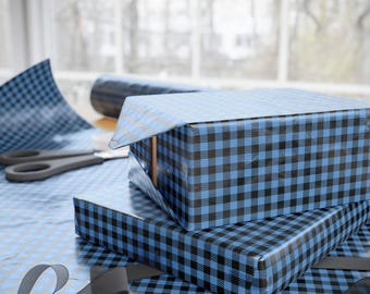 Plaid Wrapping Paper Roll Festive Party Gift Wrap