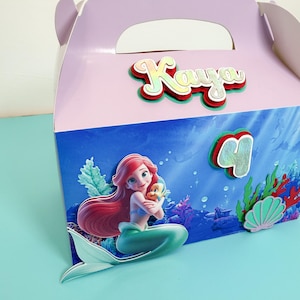 Little Mermaid Gable Boxes, Ariel Party Favors, Mermaid Birthday