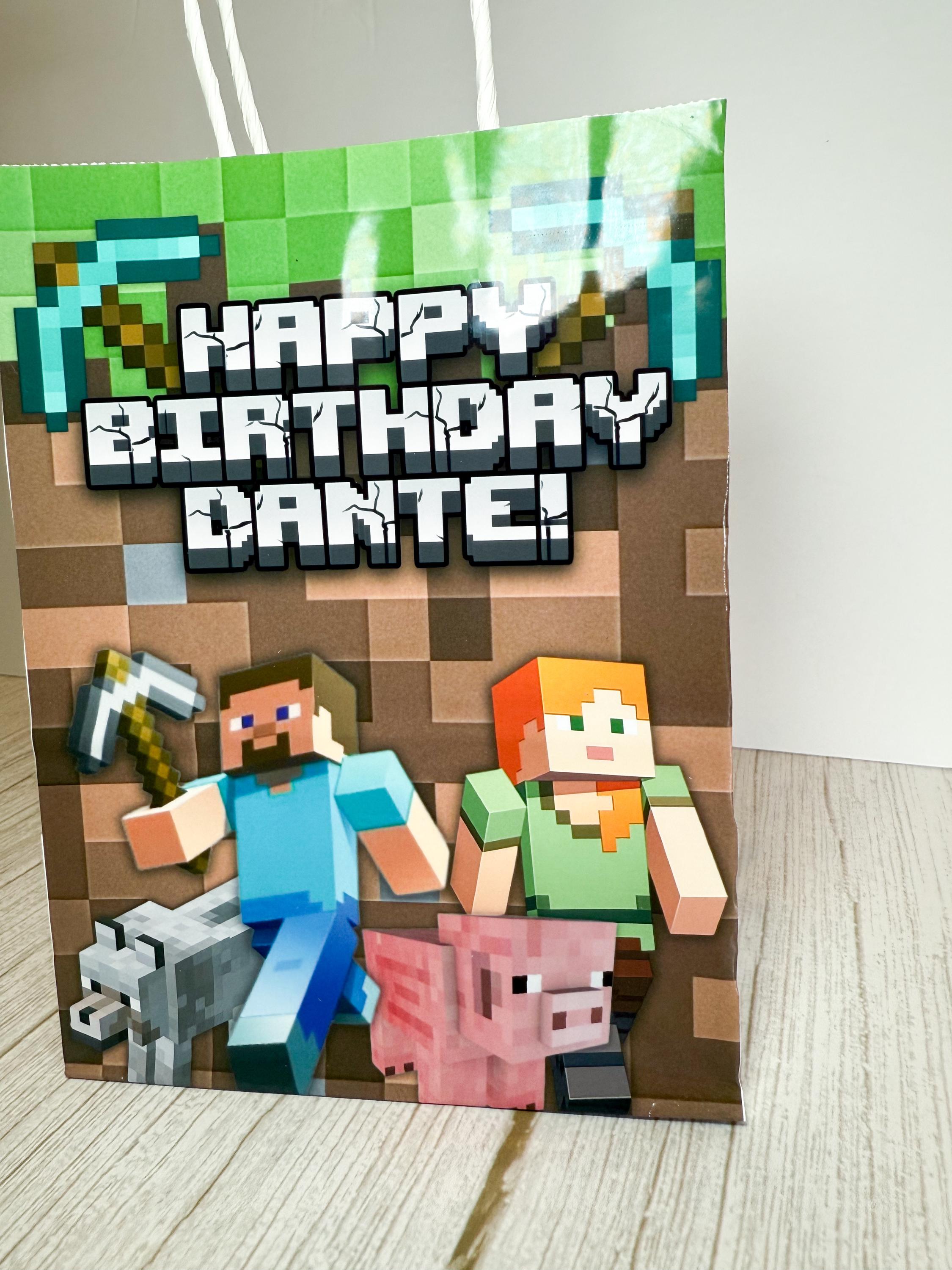 Personalized Minecraft Gift Bags