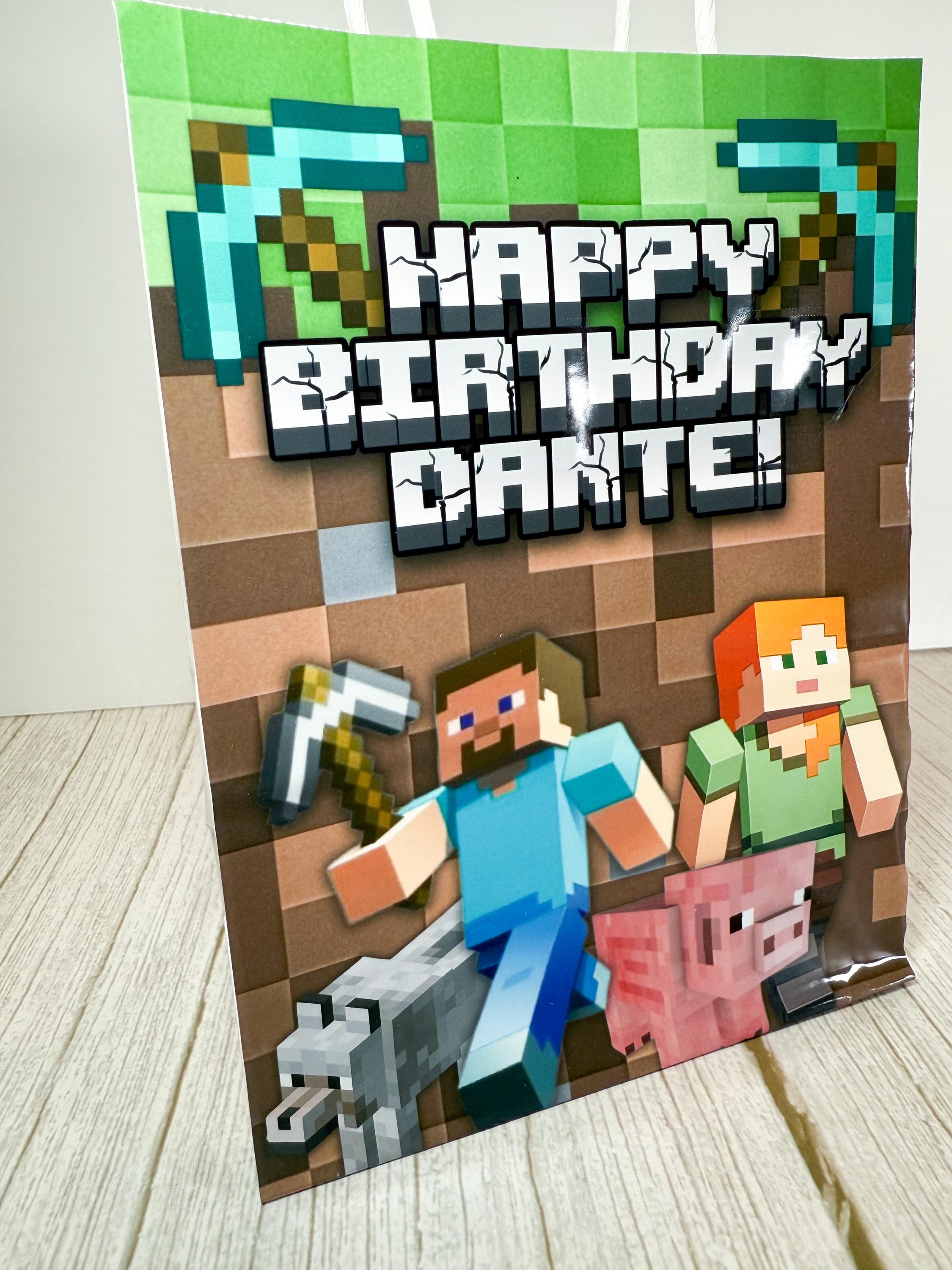 Personalized Minecraft Gift Bags