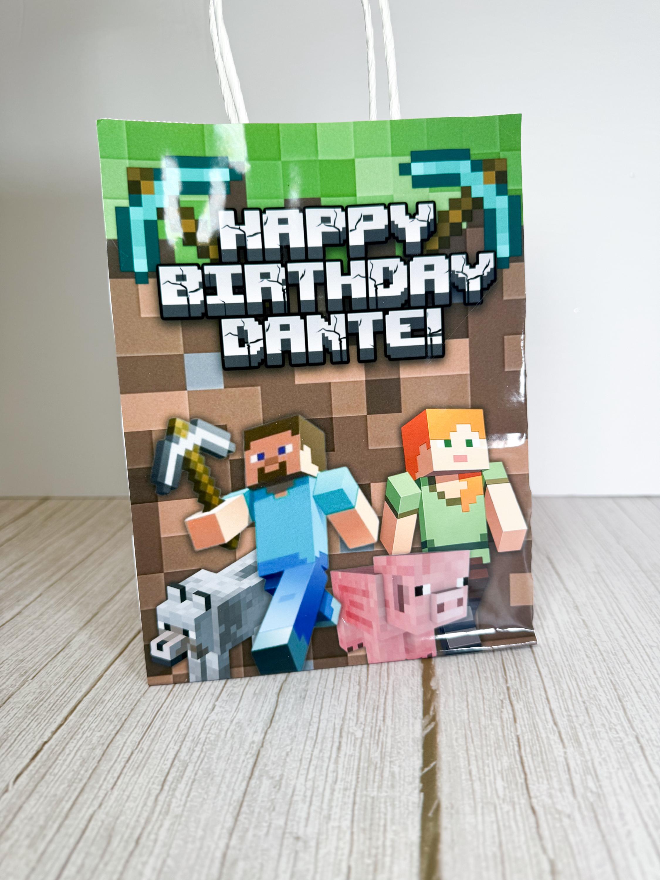 Personalized Minecraft Gift Bags
