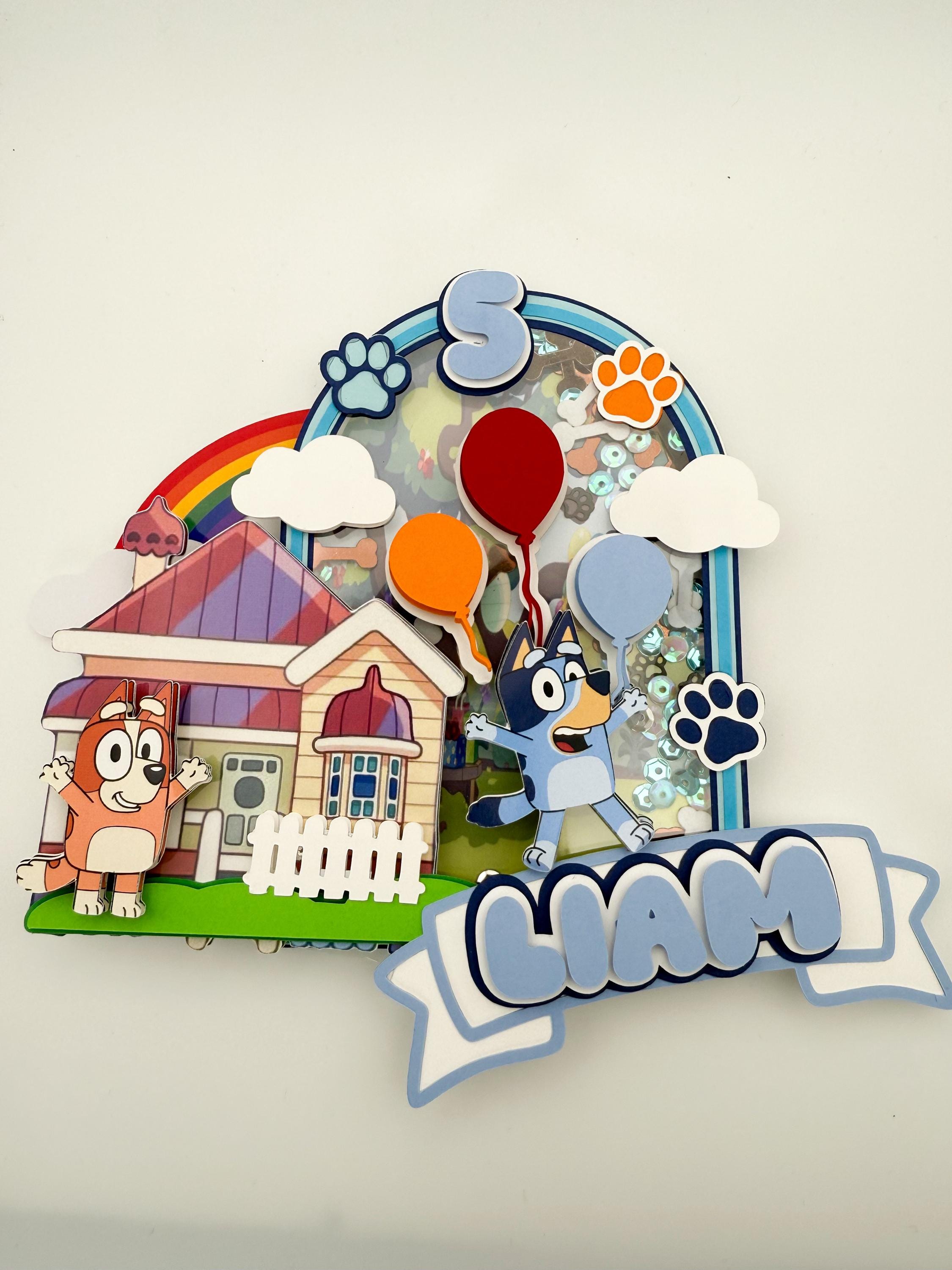 Bluey Inspired Custom Cake Topper