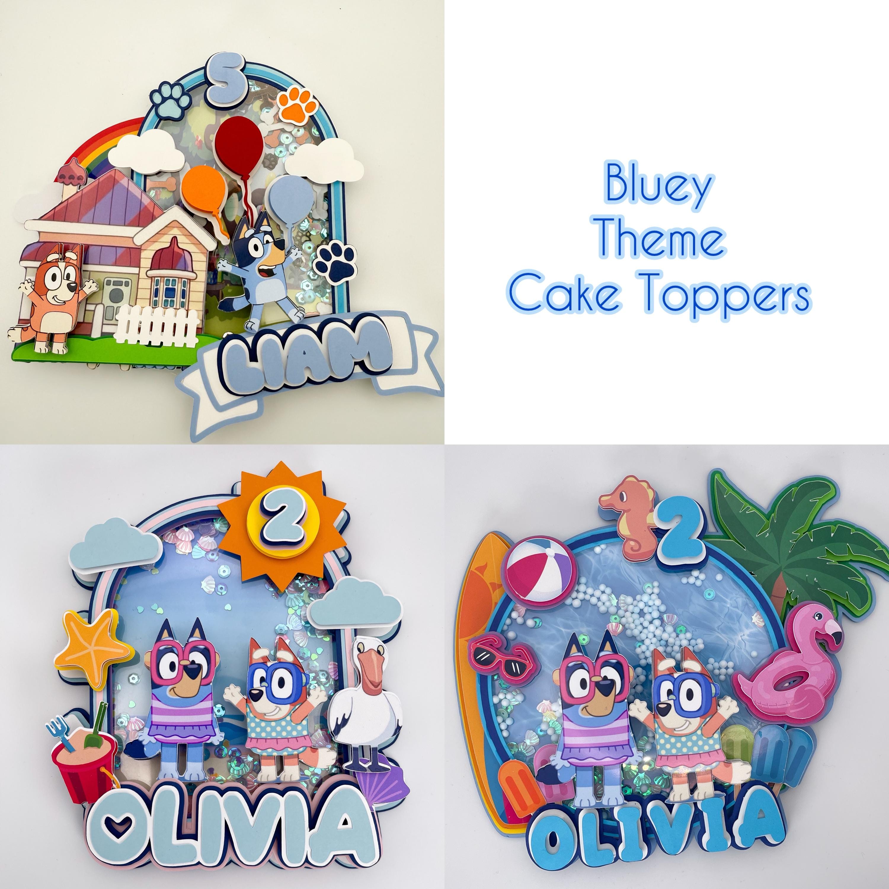 Bluey Inspired Custom Cake Topper