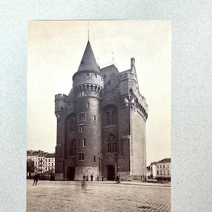 Porte de Hal Brussels 1885, Original Photography Belgium, Vintage Photography, Bruxelles Brussel Castle Fortress, Belgium Photos Antique