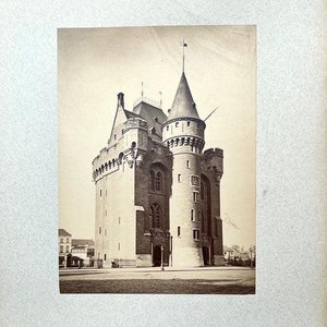 Brussels Porte de Hal 1885, Original Photography Belgium, Vintage Photography, Bruxelles Brussel Castle Fortress, Belge Photo