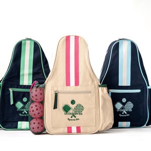 Canvas Pickleball Bag: Holds 4 Paddles, Exterior Pockets